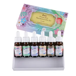 DCEA Floral Essential Oils Set(6Pcs*10ML) - Fragrance Oil for Diffusers for Home, DIY Candle Making - Aromatherapy Scented Oils - Ideal for Birthday, Thanksgiving, Christmas Gifts Cherry Lavender