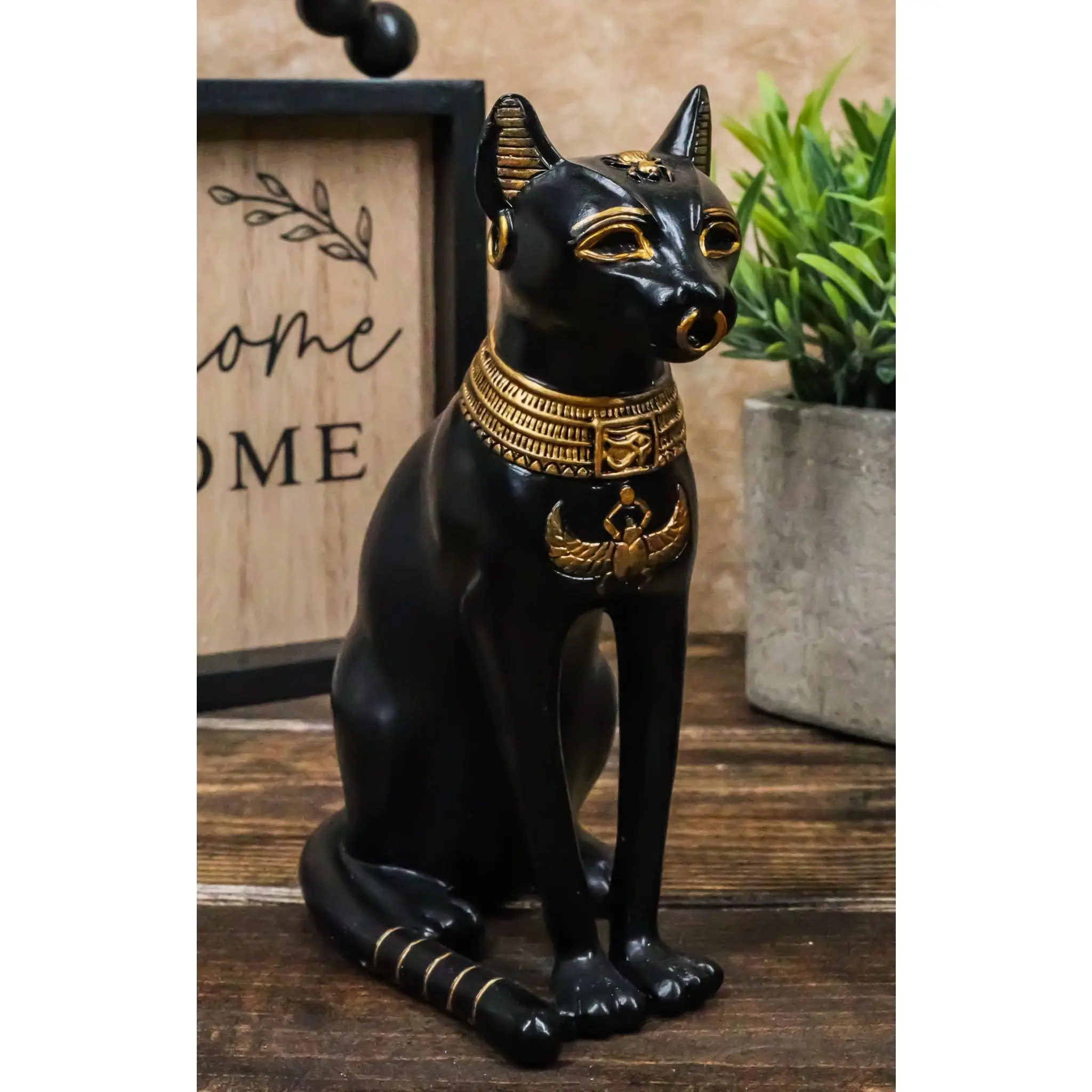Egyptian Ancient God Deity Small Bastet Figurine Ubasti Bast Cat Motherhood Home