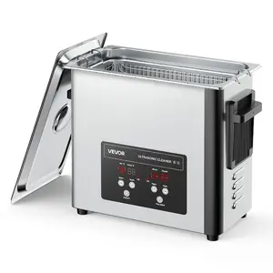 VEVOR 6L Ultrasonic Cleaner, Professional Ultrasonic Cleaner Machine with Cleaning Basket Digital Display, 120W Stainless Steel 40kHz Cleaning Machine for Watches, Razors, Jewelry, Coins and MoreVEVOR Super Brand Day