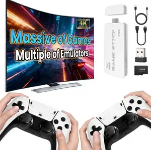 2026 New Upgrade 4.0 Retro Game Console with many Built-in Games Emulators 2 Wireless Controllers Output & 128GB SD Card Great for Kids & Adults - Portable Gaming System Holiday Gift