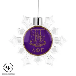 Delta Phi Epsilon Christmas Ornament - Snowflake