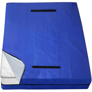 Mattress Cover for Storage & Moving, Heavy Duty Handles,  Zipper,   Size Blue Mattress Bag