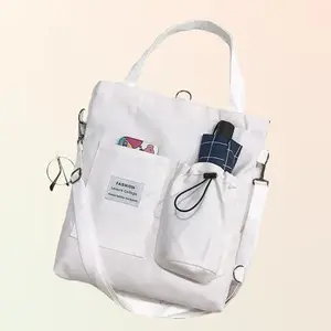 Harajuku Canvas Backpack for Women - Stylish Student Handbag with Multiple Pockets for Women Students Travel