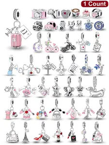 Cute Cartoon Koala & Dog & Suitcase & Bag Design Charms, Fashionable Jewelry Accessories for Women & Girls, DIY Jewelry Making for Bracelet & Necklace
