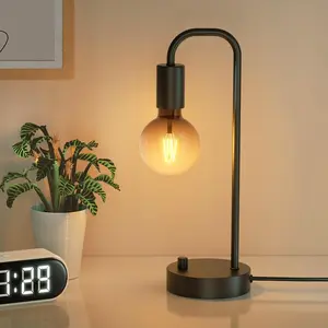 Dimmable Industrial Lamp - Modern Bedside Lighting with Warm 2700K Bulb, Perfect for Late Night Reading, Cozy Bedroom Vibes, Office Decor - GIft Idea for Any Time.
