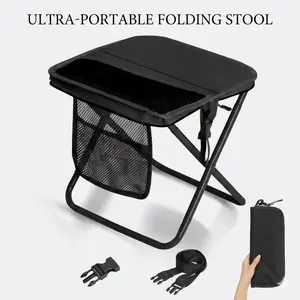Portable Folding Fishing Stool Mini Camping Chair, Ultralight Compact Stool for Outdoor Hiking, Lightweight Small Seat with Carry Bag, Collapsible Pocket Bench for Travel, Concerts, and Gardening