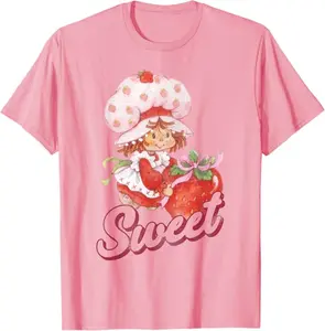 Strawberry Shortcake Vintage Sweet Portrait T-Shirt, Strawberry Shortcake Shirt, Vintage Cartoon Tee, Retro Sweet Portrait T-Shirt