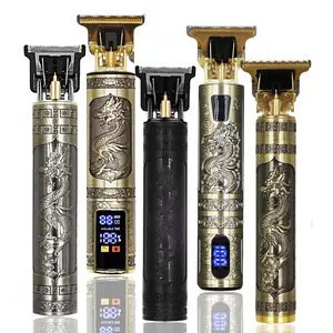 T9 Hair Clipper Repair Beard Shaving Body Hair Trimmer Clippers Electric Machine Men Haircut Machine 0mm Barber Shaver Plastic Ohs H2 Dragon pantalla  led
