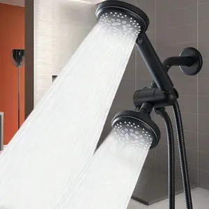4 in 1 Shower Head Set, Shower Head Combination, Rain Showerhead, 1 Set Including Fixed Shower Head & Handheld Shower Head & Shower Hose & Bracket, Home Essentials Bathroom Accessories
