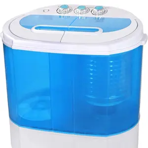 JB Small Portable Washing Machine 9.9lb Mini Compact Washer Twin Tub Laundry Machine with Top Load, Gravity Drain Hose & Inlet for 6.57 FT Capacity