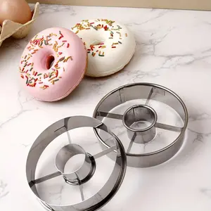 1pc Durable Stainless Steel Donut Mold - Perfect For Homemade Doughnuts For Bakeshop Eid Al-Adha Mubarak Baking Molds