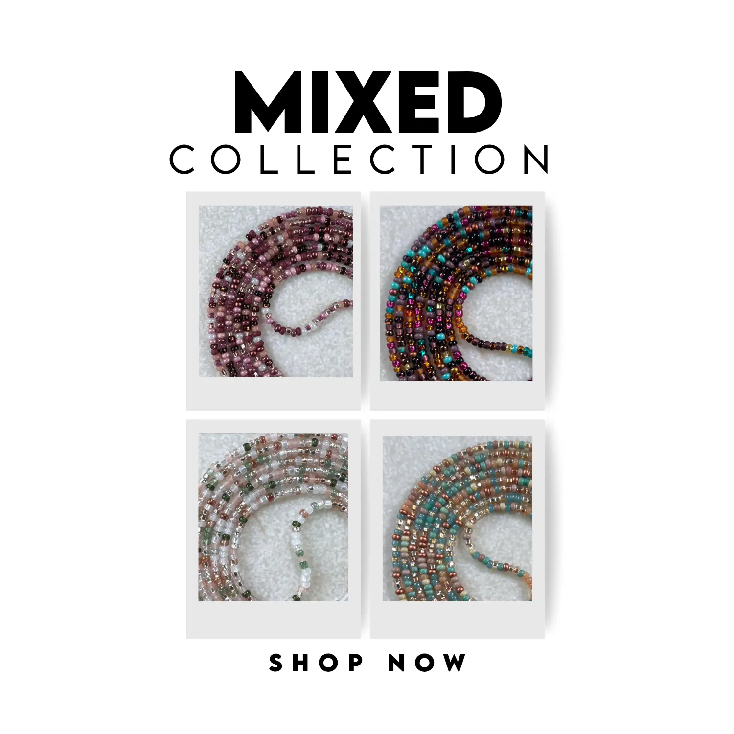 MADE BY VENUS - Mixed Color Collection - Tie On Waist Beads - 45 to 60 inches Waistbeads - Brown Waistbeads - Black History Month Waistbeads - Belly Beads - Body Beads - African Waistbeads Made By Venus