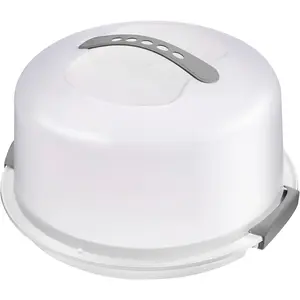 Extra Large Plastic Cake Carrier with Lid and Handle, Cake Container Holder for Cake Transport, Fits 11.5 x 11.5 x 5.5 Inch Cakes