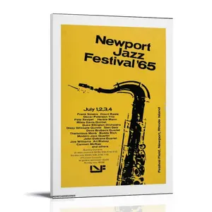 Newport-jazz Festival Poster Posters Music Album Cover Posters Canvas Wall Art High-Resolution Vintage Band & Artist Prints for Room