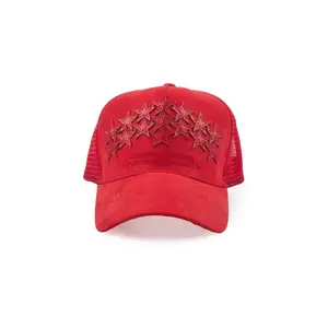Kurve Red Rhinestone Trucker Hat