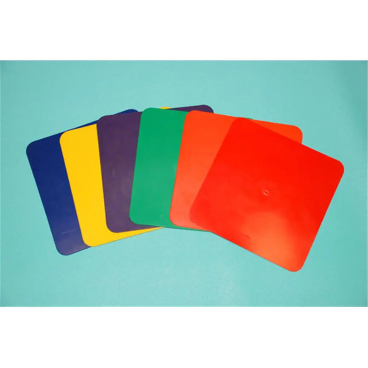 Everrich 9-Inch Square Colorful Mats - 6-Color Set, Classroom Locker Tags, Game Pieces for All Ages Classroom Brightening, Brightening Up Classrooms