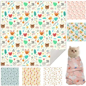 27.6"   Wrap,  Wrap for  Nails, Self-Adherent Fabric Wrap for Cats,  Burrito Wrap Anti-Scratch, Anti-Escape, Multifunctional Swaddle Wrap Pet Tool (Funny Bear, X Large)