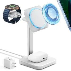 ESR for MagSafe Charger Stand, 3 in 1 Charging Station with CryoBoost, Phone-Cooling Wireless Charging, Certified 15W MagSafe Stand, for iPhone 17/16/15/14/13/12, AirPods, Apple Watch