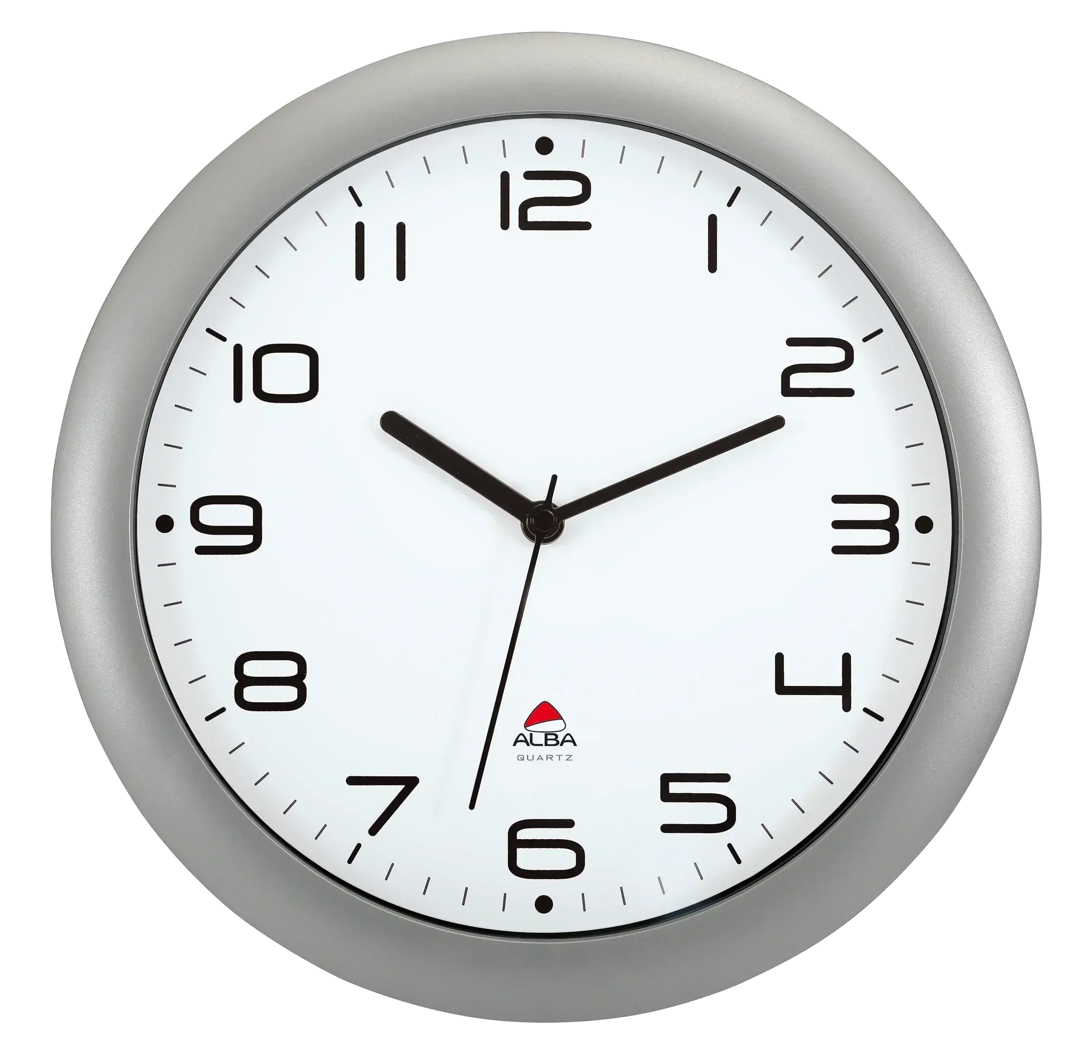 Alba Hornew Silent Round Modern Glass Wall Clock, Transparent Minimalist Aluminium Decor for Home and Office Use