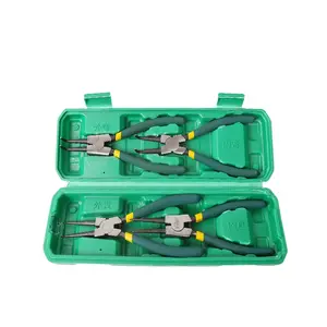 Multifunctional Spring Clip Pliers, Expansion Pliers, Clip Ring Pliers, Yellow Clip Pliers — 4-Piece Set for Internal/External Use circlip