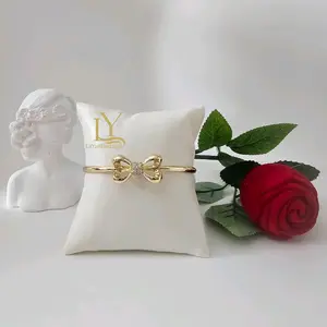 LaYaiBoutique #1921 high quality 14k gold plated bow bangle