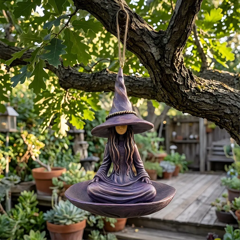 Witch Bird Feeder for Outdoor Hanging, Sparrow and Cardinal Bird Feeder, 1pc Clothes Witch Bird Feeder, Hanging Bird Feeders for Outdoors, Perfect for Gardens, Wild Bird Feeder, Birds Feeder