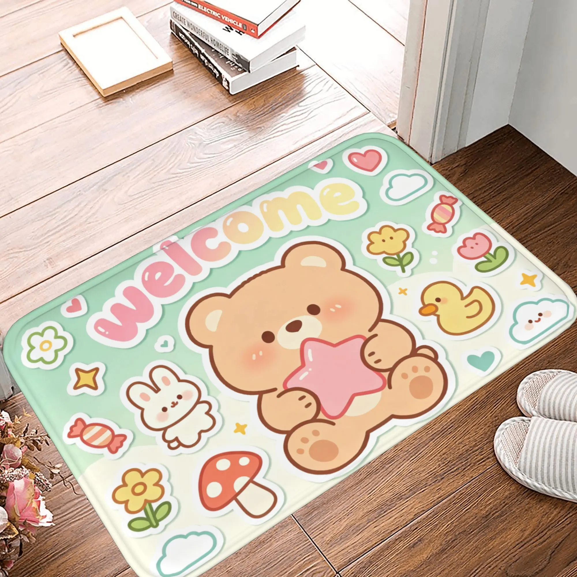 Flannel Floor Mat | Non-Slip & Stain Resistant | Multi-Scenario Household Mat