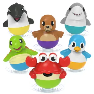 Tub Works Tub Bobbers Mold Free Bath Toys, 6 Pack | Bob, Wobble & Always Float Upright | Sealed, No Hole Baby & Toddler Bath Toys | Engaging Bathtub Toys for Kids Bath | Baby Pool Toys & Water Play
