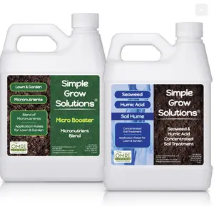 Organic Lawn & Garden Bundle: OMRI Certified Micro Booster + Seaweed Soil Hume