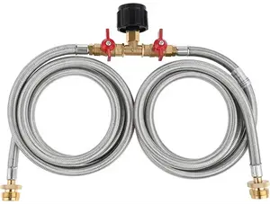 Propane Two Way Y Splitter Adapter Hose