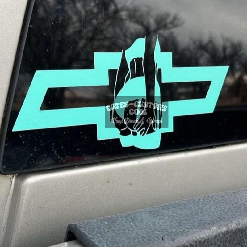 Chevy Decal - Premium Vinyl, Transfer Tape Included, 3.5x8 Inches - Personalize Your Car, Laptop, or Any Other Surface