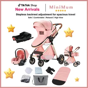 2026 New Baby , Deals for You Days, 4-in-1 Lightweight Foldable Toddler  with Sun & Rain Canopy, Portable Travel  for Outdoor Fun, Adjustable Seat & Accessories Combo, One-Click Folding stroller change vintage pink butter fly doll Double car