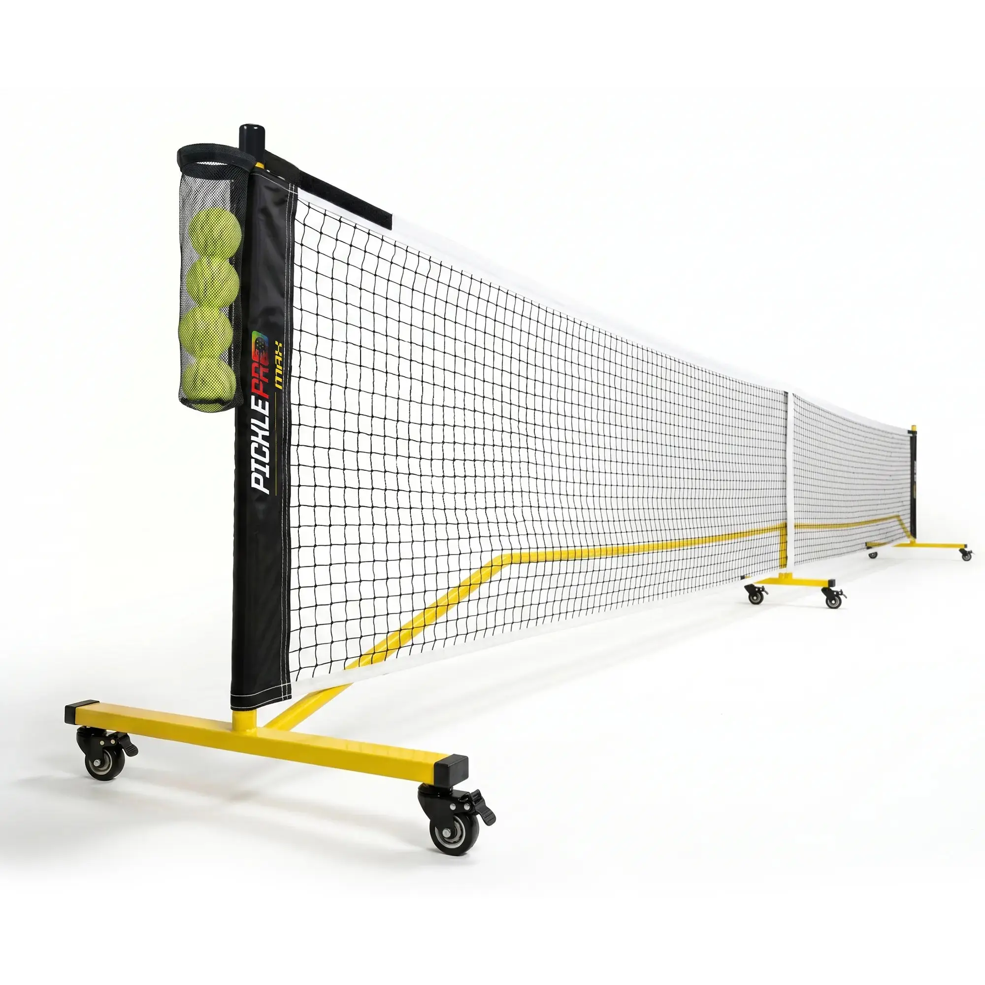PicklePro MAX 22 Ft Pickleball Net Set – Regulation Tournament Net with Wheels, Portable Heavy Duty Steel Frame, Adjustable Tension System for Clubs, Schools & Competitive Play
