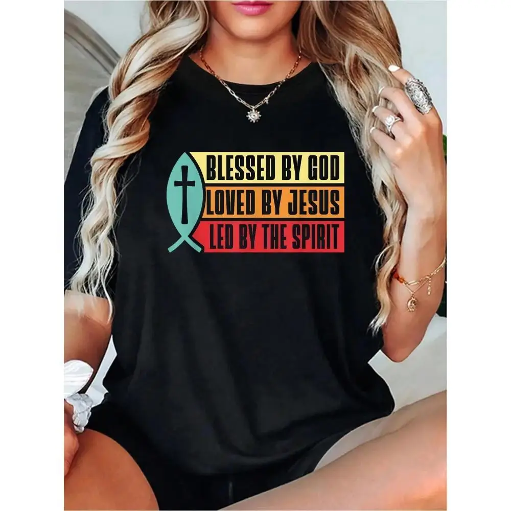 100% By God, Loved By Jesus, Jesus Fish Christian T-Shirt Shirt