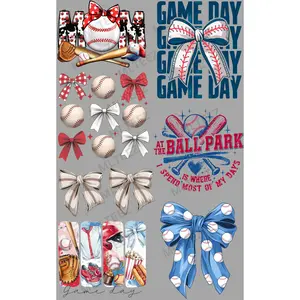 BASEBALL (2) PREMADE GANGSHEET  - 22X36 DTF TRANSFERS - DIRECT TO FILM