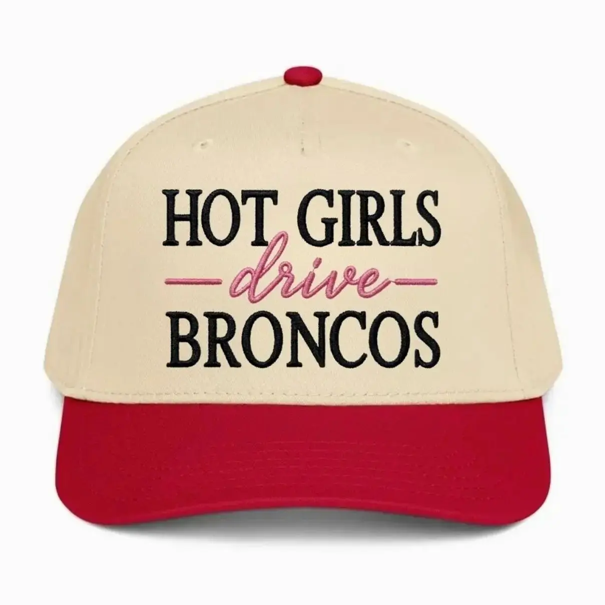 Hot Girls Drive Broncos Embroidered Hat, Funny Bronco Lover Baseball Cap, Country Hat