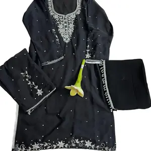 Black Boutique Kurti Pant and Shawl size 38 for Women - Overalls, Womenswear