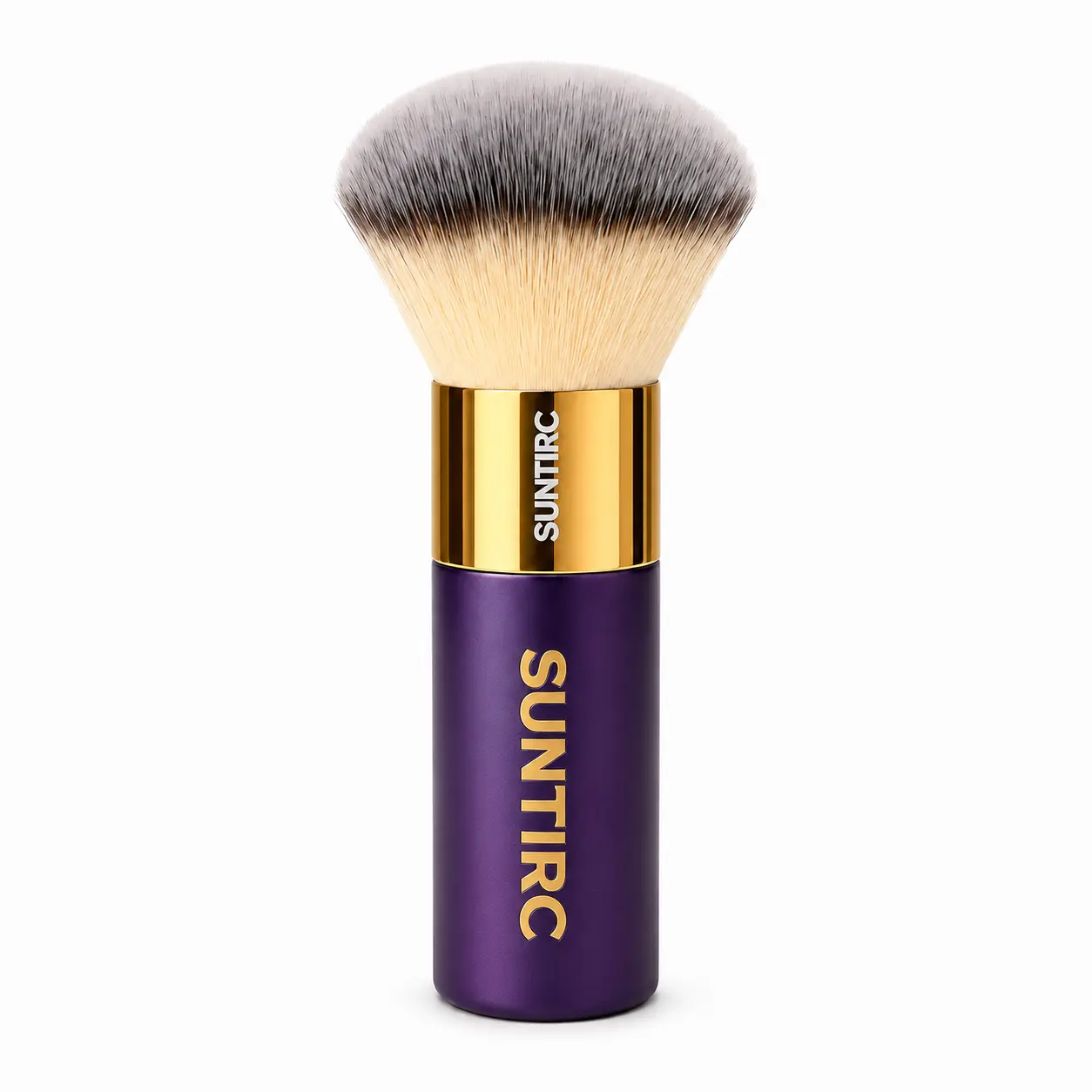 Fluffy Dome Foundation Brush for a Smoothing Airbrushed Finish, Ideal for Full Face Coverage and Daily Makeup, Bamboo Handle with Rose Gold Accents, Airbrush Finish, Buff Smoothly