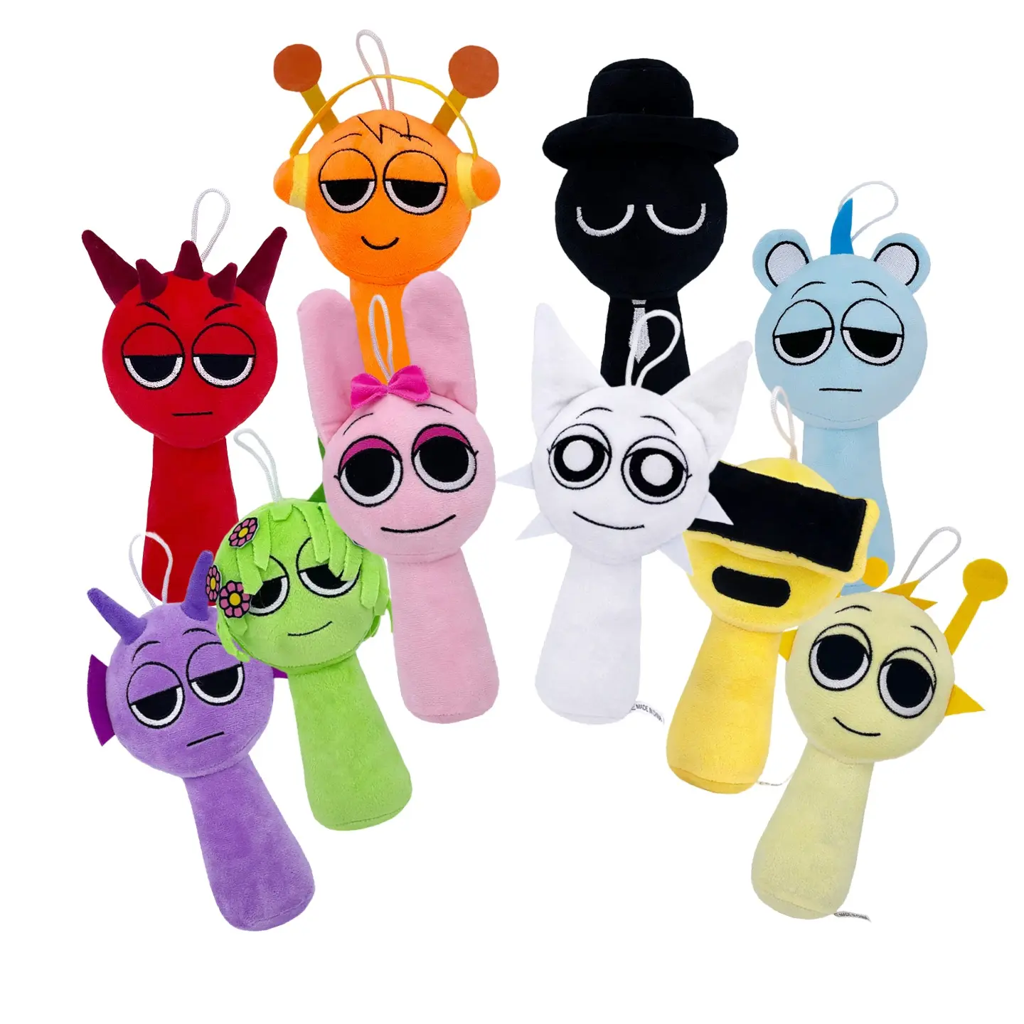 10PCS Sprunki Plush Gift Bundle. Soft Comfort Kawaii Plushies for Kids Bedroom Desk Room Decor. Funny Birthday Gag Gift Graduation Present for Teens Boys Girls Game Fans Gen Z Summer Camp 2026.