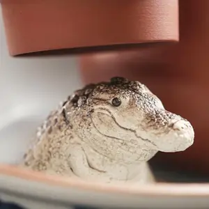 Fat Crocodile Resin Figurine, Statue, Perfect for Garden Home Table Decor, Unique Craft Gift Idea, Ideal Collectible Choice for Enthusiasts