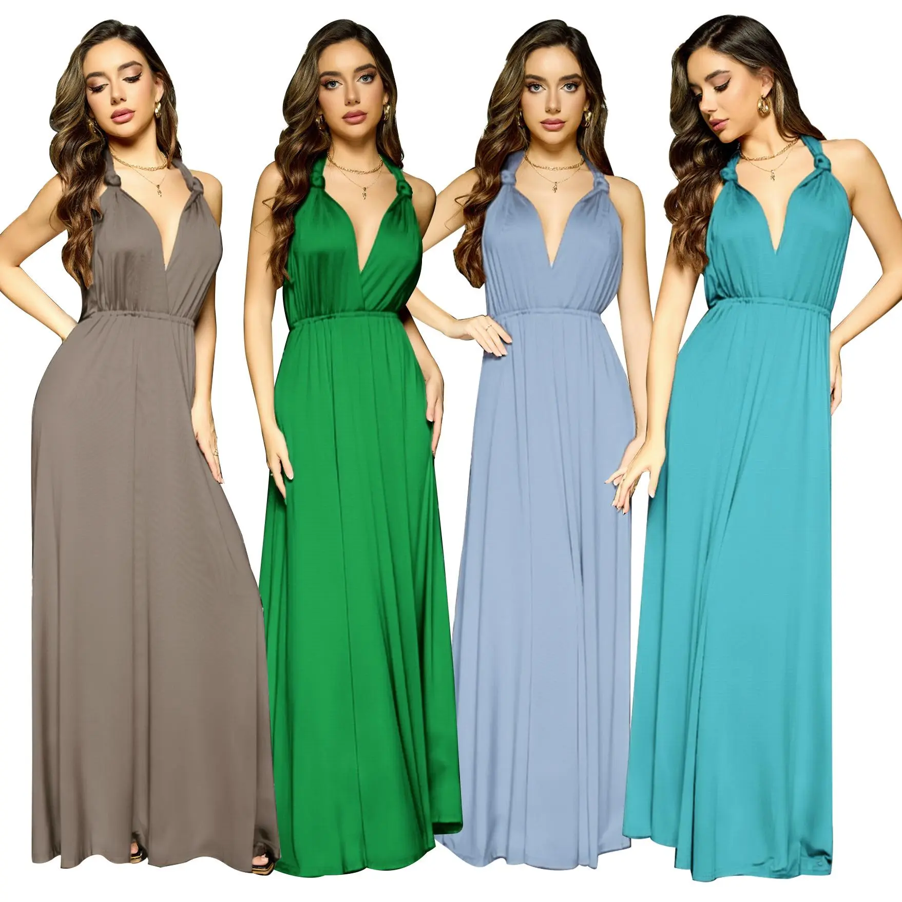 Transformer Evening Long Prom Dress Multi-Way Wrap Convertible Floor Length Wedding Halter Maxi Gown High Elasticity