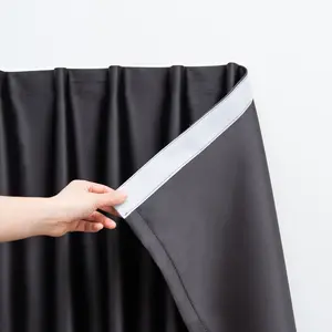 1pc Blackout Window Cover Heavy for Bedroom, Insulating and Scandinavian Minimalist Design, No Drill Velcro Installation for Easy Use