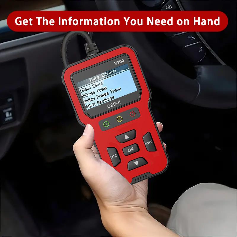 RODEDIO  V300 OBD2 Scanner - Car Code Reader & Scan Tool - Automotive Scanner - Helps Fix Check Engine Light Issues & More Multifunctional