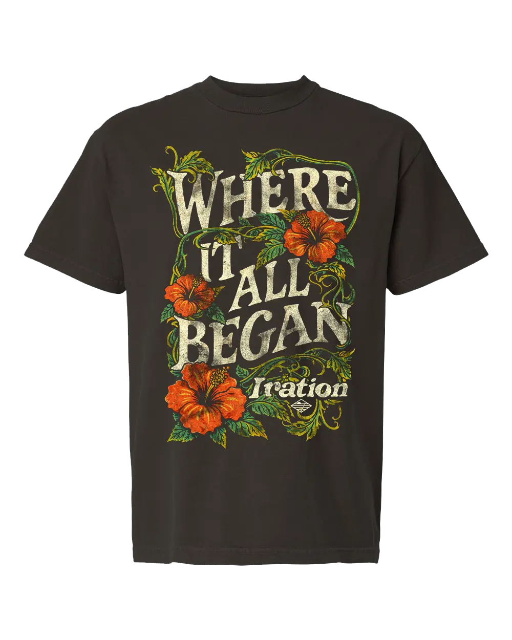 Where It All Began Flowers Tee (Vintage Black)