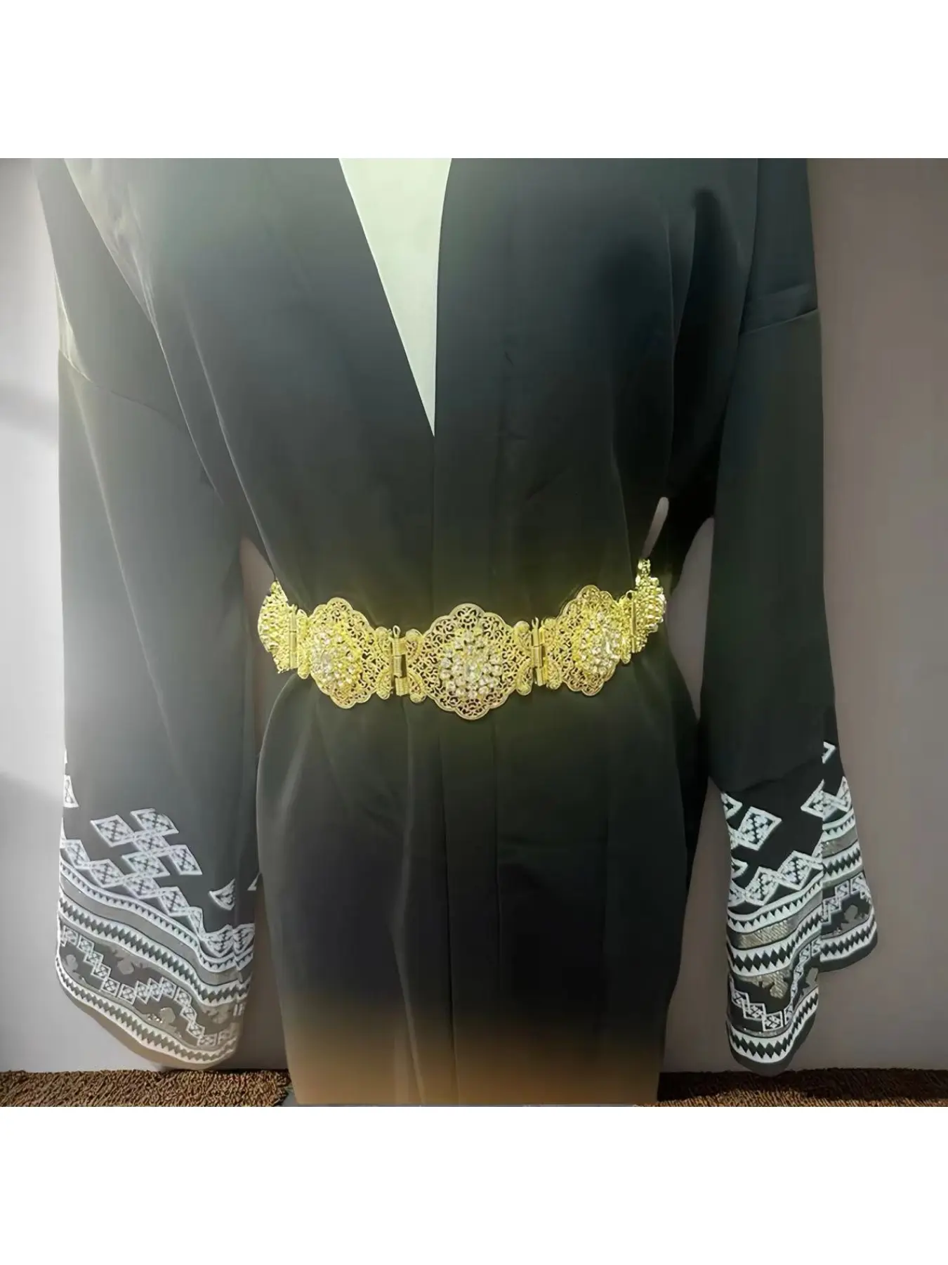 New cross-border Bohemian-style waist rope from the Middle East, Turkey, and Morocco, suitable for long robes and Mongolian belts with waist-cinching design, Boho Braided Belts, Trendy Exquisite Belt