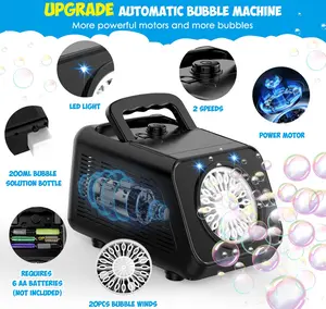 Automatic Remote Control Bubble Machine, Blowing 18000 + Bubbles/min, Portable Children's Bubble Machine, For Indoor And Outdoor Birthday Parties