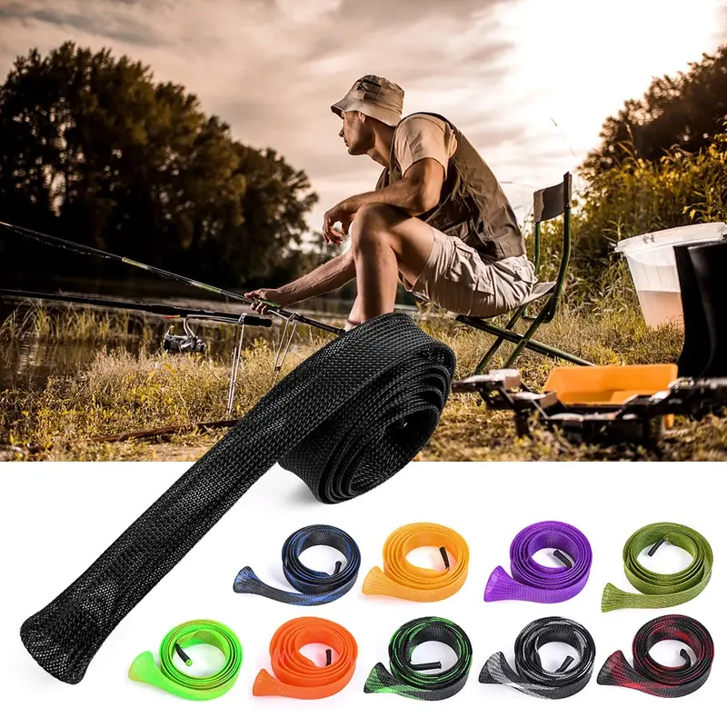 Fishing Rod Cover Spinning Rod Sleeve Cover Fishing Pole Sock Pole Glove Casting Ice Net Tube Cover Fishing Rod Protective Multifunctional Fishing Accessories Fishing Gear Accessories