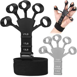 1pcs Silicone Gripster Grip Strengthener Finger Stretcher Hand Grip Trainer Gym Fitness Training And Exercise Hand Strengthene Forearm Grip Strengthener