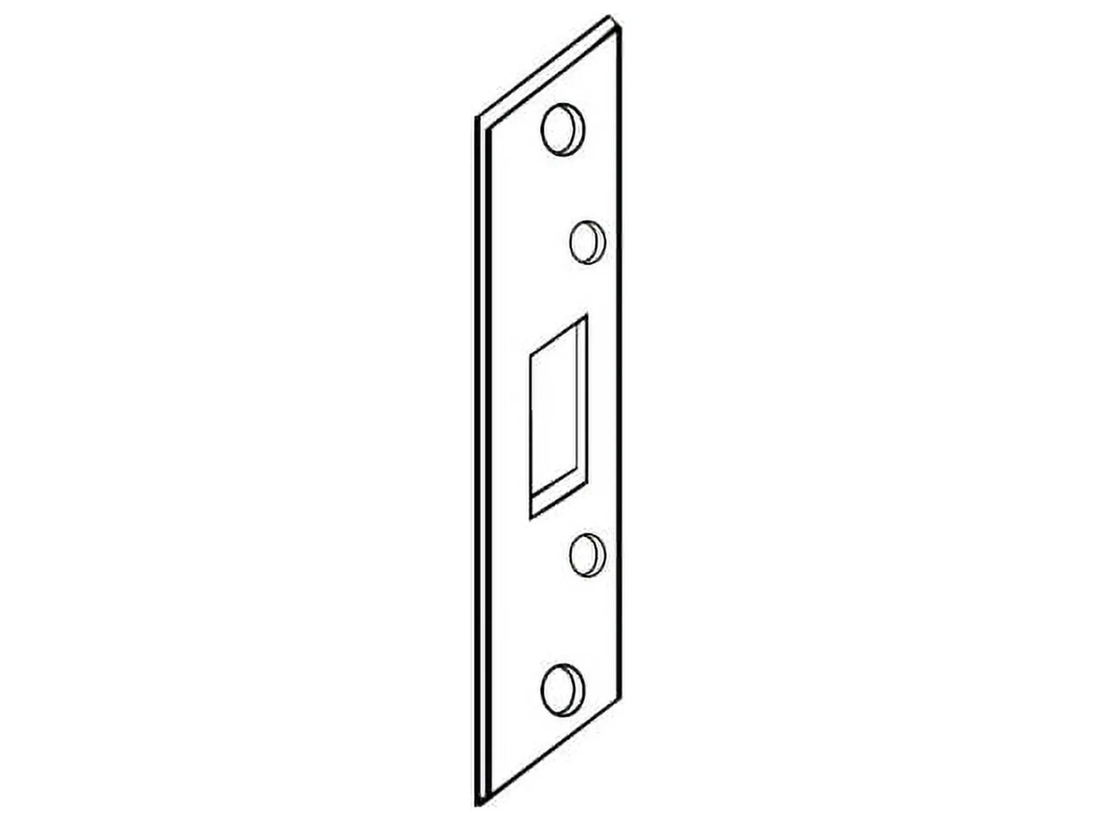 Don-Jo Manufacturing 2-SDS-SL Silver Coated Security Door Strike Plate, Heavy-Duty Hardware for Residential & Commercial Security Doors, 4-7/8" Silver Latches & Bolts Component, 4-7/8" Security Strike