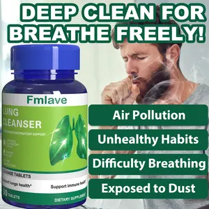 Fmlave Lung Cleanser Health Supplement - 60 Tablets, Supports Lung Health, Air Pollution, Unhealthy Habits, Exposed to Dust, 30 Days Supply - Healthcare - Fitness